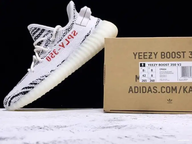 Boost Yeezy White Black Adidas Zebra CP9654 V2 350 0523